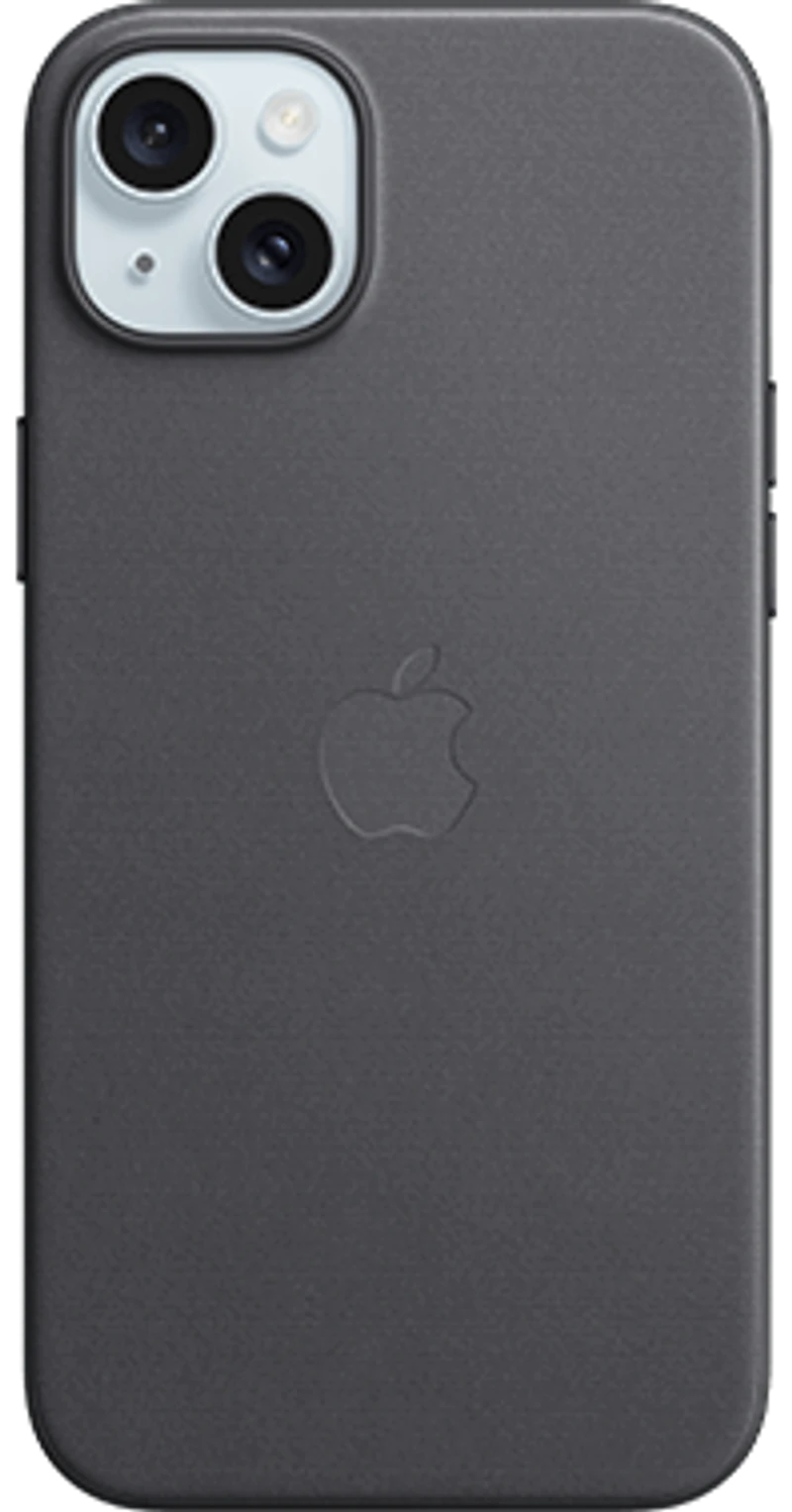 apple iphone 15 plus finewoven case with magsafe black